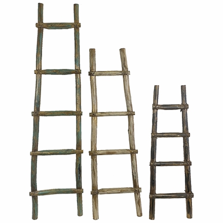 Southwest Kiva Ladders - Rustic Log Blanket Ladders