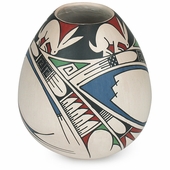 Southwest Mata Ortiz Vase with Rabbits