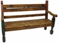 Southwest Style Painted Wood Bench
