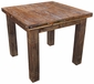 Square Rustic Wood Counter Height Bistro Table with 4 Stools