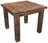 Square Rustic Wood Counter Height Bistro Table with Iron