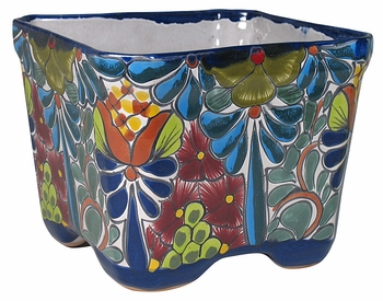 Square Talavera Flower Pot