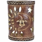 Sun & Moon Southwest Painted Clay Wall Sconce