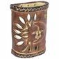 Sun & Moon Southwest Painted Clay Wall Sconce