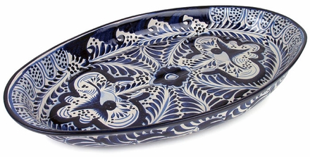 Talavera Blue & white Oblong Serving Tray