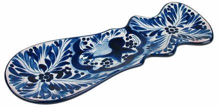 Talavera Blue & White Spoon Rest