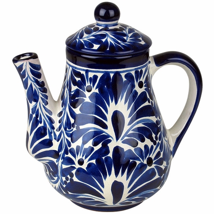 Talavera Blue & White Tea Pot