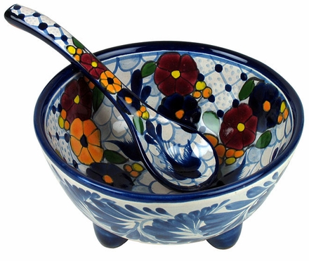 Talavera Bougainvillea Swallow Salsa Bowl