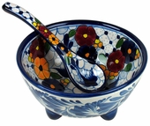 Talavera Bougainvillea Swallow Salsa Bowl