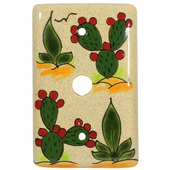 Talavera Cable Plate Cover - Cactus Design