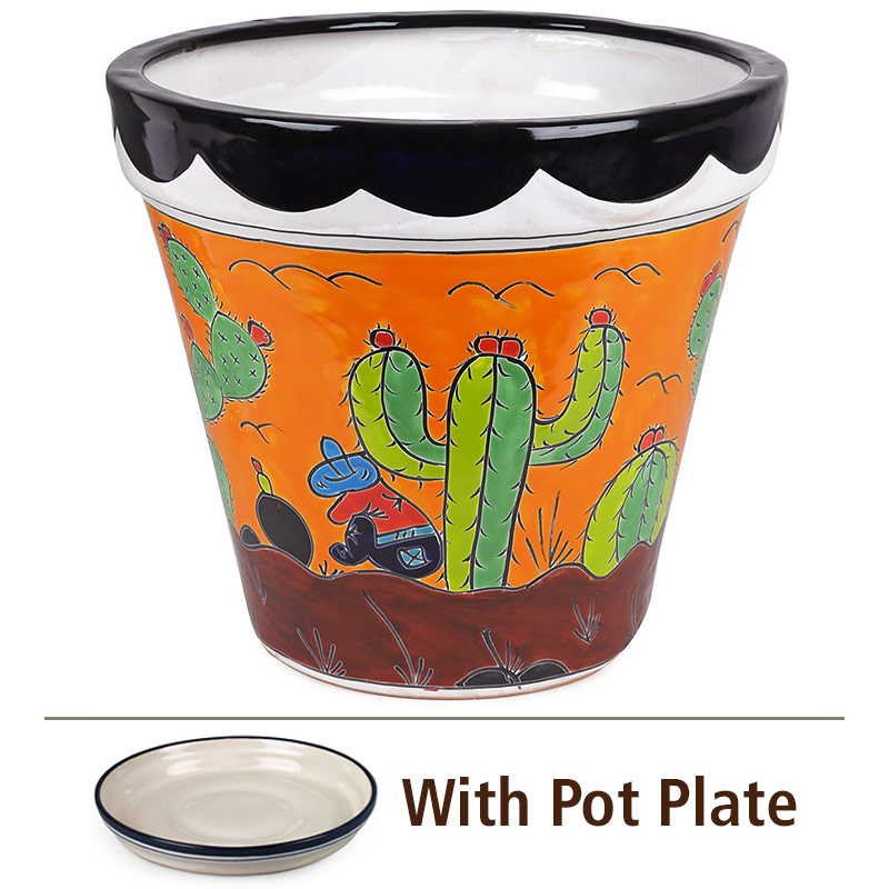 succulant pots Handcrafted Faux Mix Succulents In Bowl 13"
