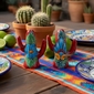 Talavera Cactus Salt & Pepper Shakers - Pair