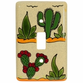 Talavera Cactus Single Switchplate