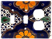 Talavera Ceramic Double Switch Outlet Plate PL14