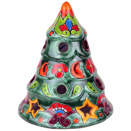 Talavera Christmas Tree Luminaria