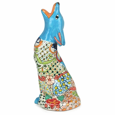 Talavera Coyote Statue