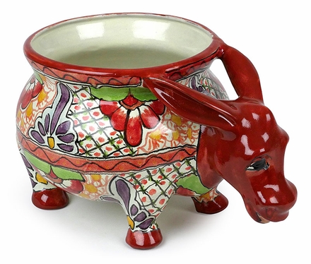 Talavera Donkey Planter Pot