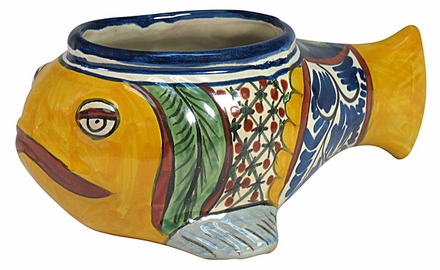 Talavera Fish Flower Pot