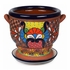 Talavera Flower Pot with Exposed Terracotta and Handles