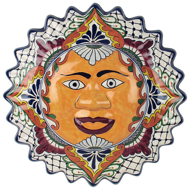 Talavera Framed Hanging Sun Face