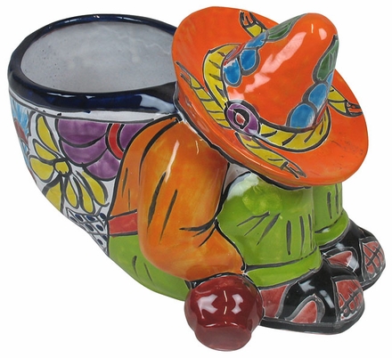 Talavera Mexican Siesta Man Planter