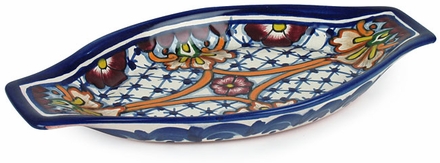 Talavera Oval Tapa Dish - Rosario Pattern
