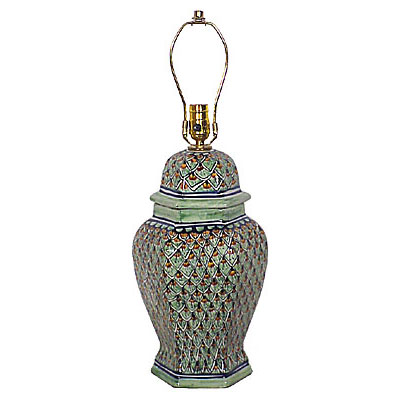 Talavera Peacock Lamp Base