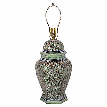 Talavera Peacock Lamp Base