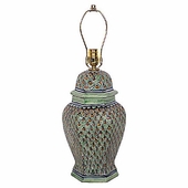 Talavera Peacock Lamp Base