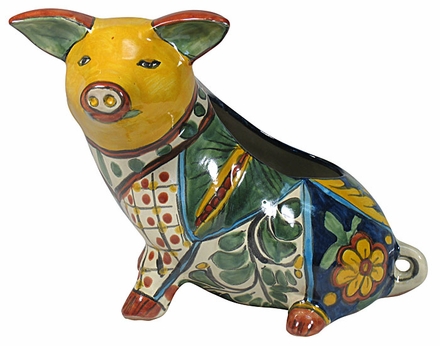 Talavera Pig Flower Pot