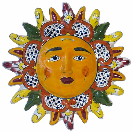 Talavera Pointed Ray Hanging Sun Face