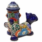 Talavera Scottie Dog with Fire Hydrant Statue