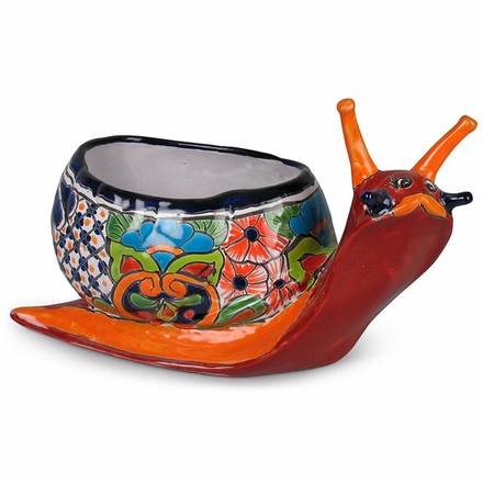 Talavera Snail Flower Pot Planter