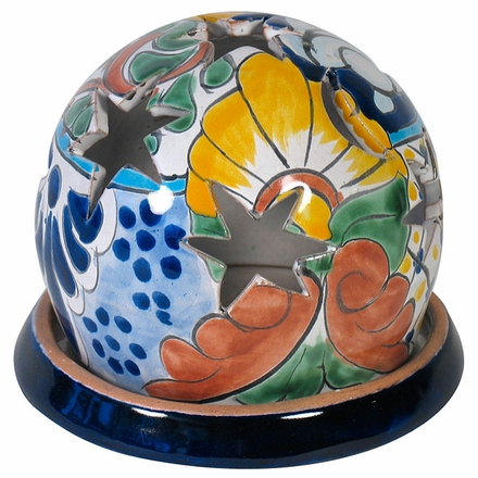 Talavera Sphere Luminary on Base
