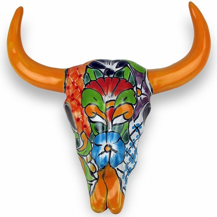 Talavera Steer Skull Wall Art