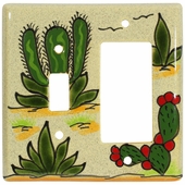 Talavera Switch and Rocker Cover - Cactus