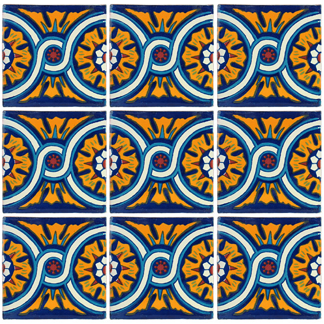 Mexican Talavera Tile - PP2191 - 15 Tiles