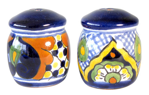 Mexican salt＆pepper Talavera Traditional Salt & Pepper Shakers - Pair