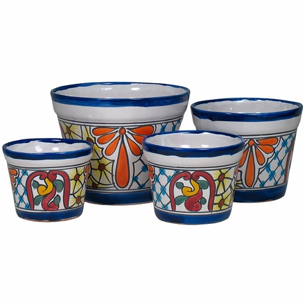 Talavera Violet Pots - Set of 4