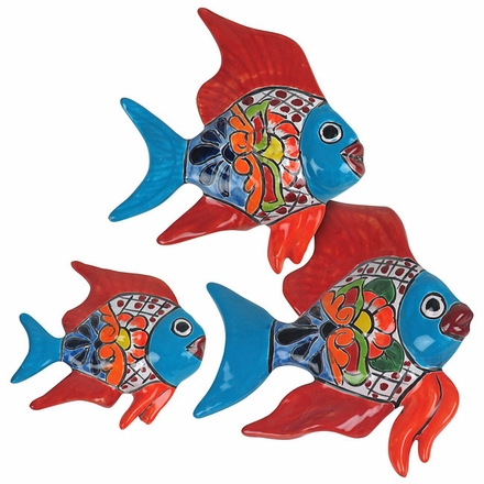 Talavera Wall Fish  - Set of 3