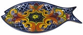 Talavera Yellow Cross Fish Platter