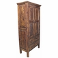 Tall Distressed Wood Armoire - 2 Doors and 4 Drawers