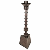 Tall Mexican Aged Tin Candlestick