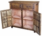 Tall Rustic Wood Storage Cabinet