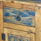 Tall Santa Fe Painted Wood Nightstand - Blue