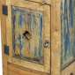 Tall Santa Fe Painted Wood Nightstand - Blue