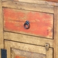 Tall Santa Fe Painted Wood Nightstand - Red