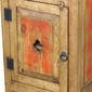Tall Santa Fe Painted Wood Nightstand - Red