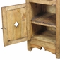 Tall Santa Fe Painted Wood Nightstand - Red