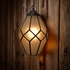 Tapered Prism Frosted Glass Hanging Pendant Light - 8-Sided